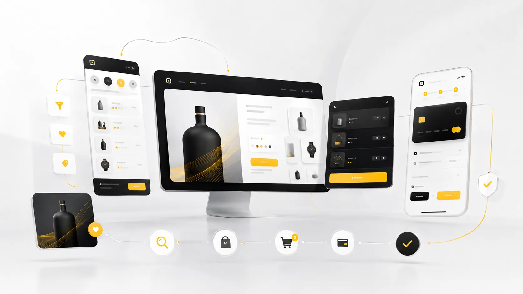 E-commerce product journey concept